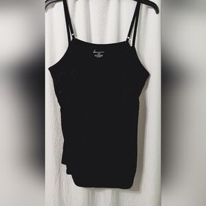 3 X$20 NWT Lane Bryant Sleeveless Black Top Lace Trim Neckline Size 18/20